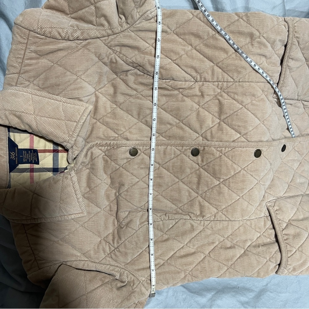Y2K Brooks Brothers Women's Quilted Corduroy Tan Jacket - Picture 8 of 10